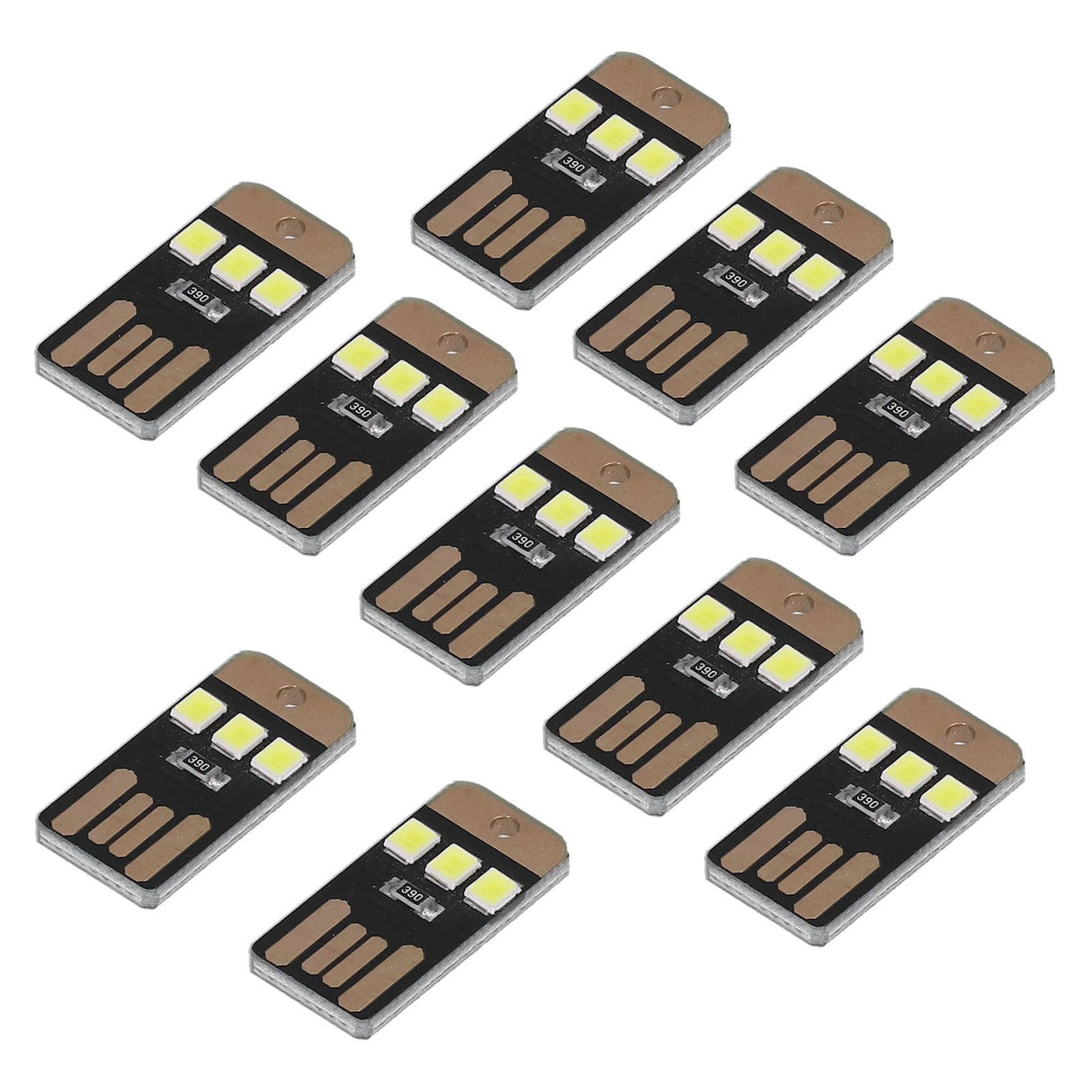 10Pcs Camping Mini Tent Night Light Portable Energy Saving USB LED Flashlight for OutdoorBlack