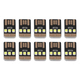 10Pcs Camping Mini Tent Night Light Portable Energy Saving USB LED Flashlight for OutdoorBlack