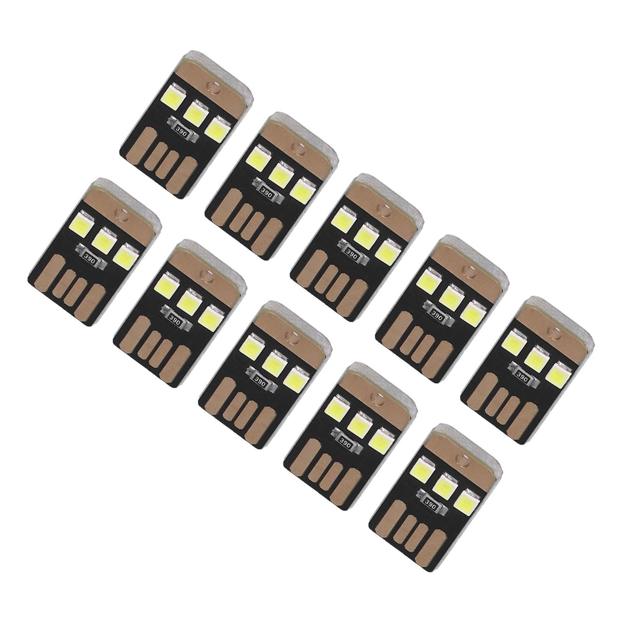 10Pcs Camping Mini Tent Night Light Portable Energy Saving USB LED Flashlight for OutdoorBlack