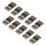 10Pcs Camping Mini Tent Night Light Portable Energy Saving USB LED Flashlight for OutdoorBlack