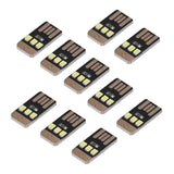 10Pcs Camping Mini Tent Night Light Portable Energy Saving USB LED Flashlight for OutdoorBlack