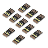 10Pcs Camping Mini Tent Night Light Portable Energy Saving USB LED Flashlight for OutdoorBlack - Extra Image
