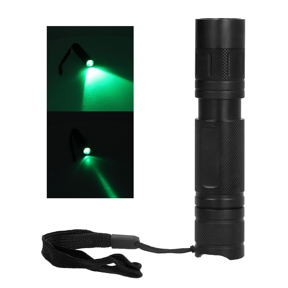 Pocket Flashlight One Key Operation Straight Shape Lighting Tools for Hunting Animals Beekeeping1900 Green Light
