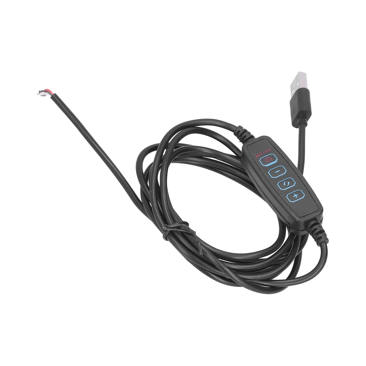 LED 2m Light Switch Cord Dimmable Universal USB Lamp Power Cord for 5V Lamp Outdoor Home