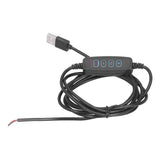 LED 2m Light Switch Cord Dimmable Universal USB Lamp Power Cord for 5V Lamp Outdoor Home