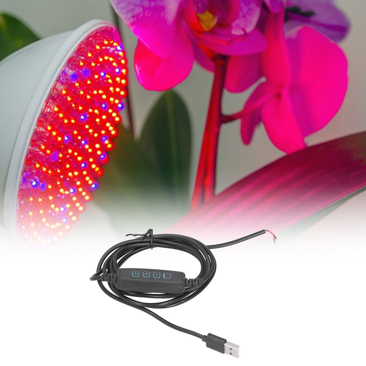 LED 2m Light Switch Cord Dimmable Universal USB Lamp Power Cord for 5V Lamp Outdoor Home