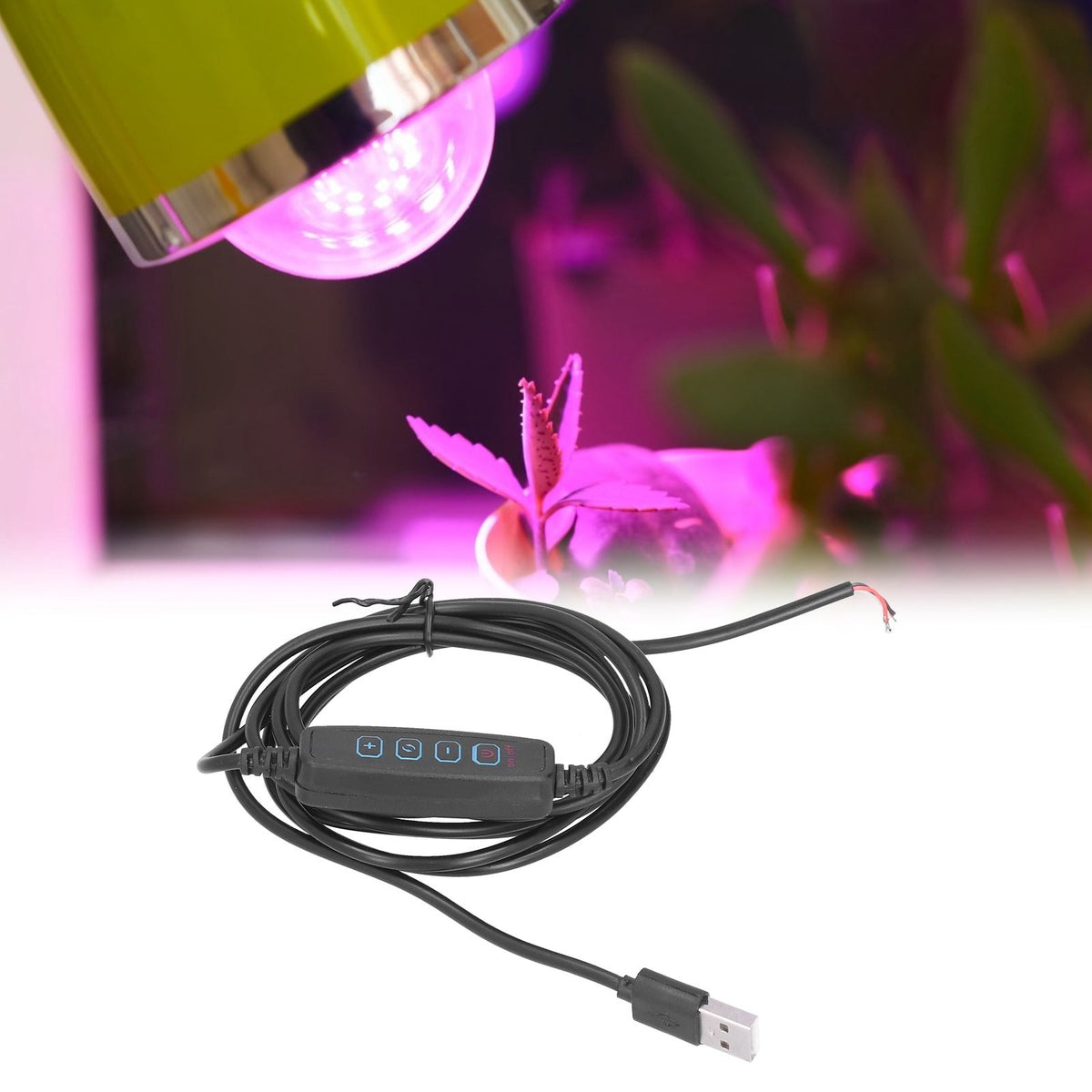 LED 2m Light Switch Cord Dimmable Universal USB Lamp Power Cord for 5V Lamp Outdoor Home