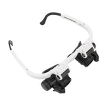 Head Mount Magnifying Glasses 8X 15X 23X Hands Free Bracket Magnifier with 2 LED Lights for Watch Repair