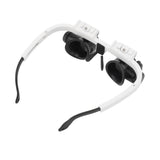 Head Mount Magnifying Glasses 8X 15X 23X Hands Free Bracket Magnifier with 2 LED Lights for Watch Repair