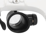 Head Mount Magnifying Glasses 8X 15X 23X Hands Free Bracket Magnifier with 2 LED Lights for Watch Repair - Extra Image