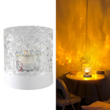 Water Ripple Night Light 360 Degree Dynamic Romantic LED Atmosphere Table Lamp for Living Room Bedroom Homochromy Plugged in and Not Rotating - Top-Down View
