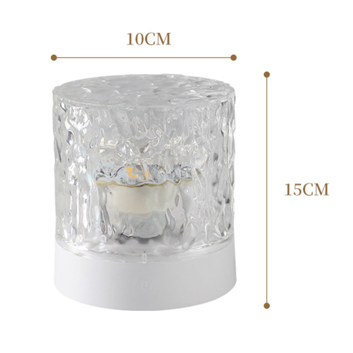 Water Ripple Night Light 360 Degree Dynamic Romantic LED Atmosphere Table Lamp for Living Room Bedroom Homochromy Plugged in and Not Rotating