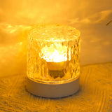 Water Ripple Night Light 360 Degree Dynamic Romantic LED Atmosphere Table Lamp for Living Room Bedroom Homochromy Plugged in and Not Rotating - Extra Image