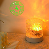 Water Ripple Night Light 360 Degree Dynamic Romantic LED Atmosphere Table Lamp for Living Room Bedroom Homochromy Plugged in and Not Rotating