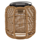 Solar Lantern Outdoor Hanging Solar Lights Waterproof Decorative Rattan Lantern for Table Patio Garden Yard Porch Tungsten - Rear View