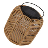 Solar Lantern Outdoor Hanging Solar Lights Waterproof Decorative Rattan Lantern for Table Patio Garden Yard Porch Tungsten - Low Angle
