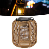 Solar Lantern Outdoor Hanging Solar Lights Waterproof Decorative Rattan Lantern for Table Patio Garden Yard Porch Tungsten
