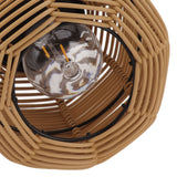 Solar Lantern Outdoor Hanging Solar Lights Waterproof Decorative Rattan Lantern for Table Patio Garden Yard Porch Tungsten - Extra Image