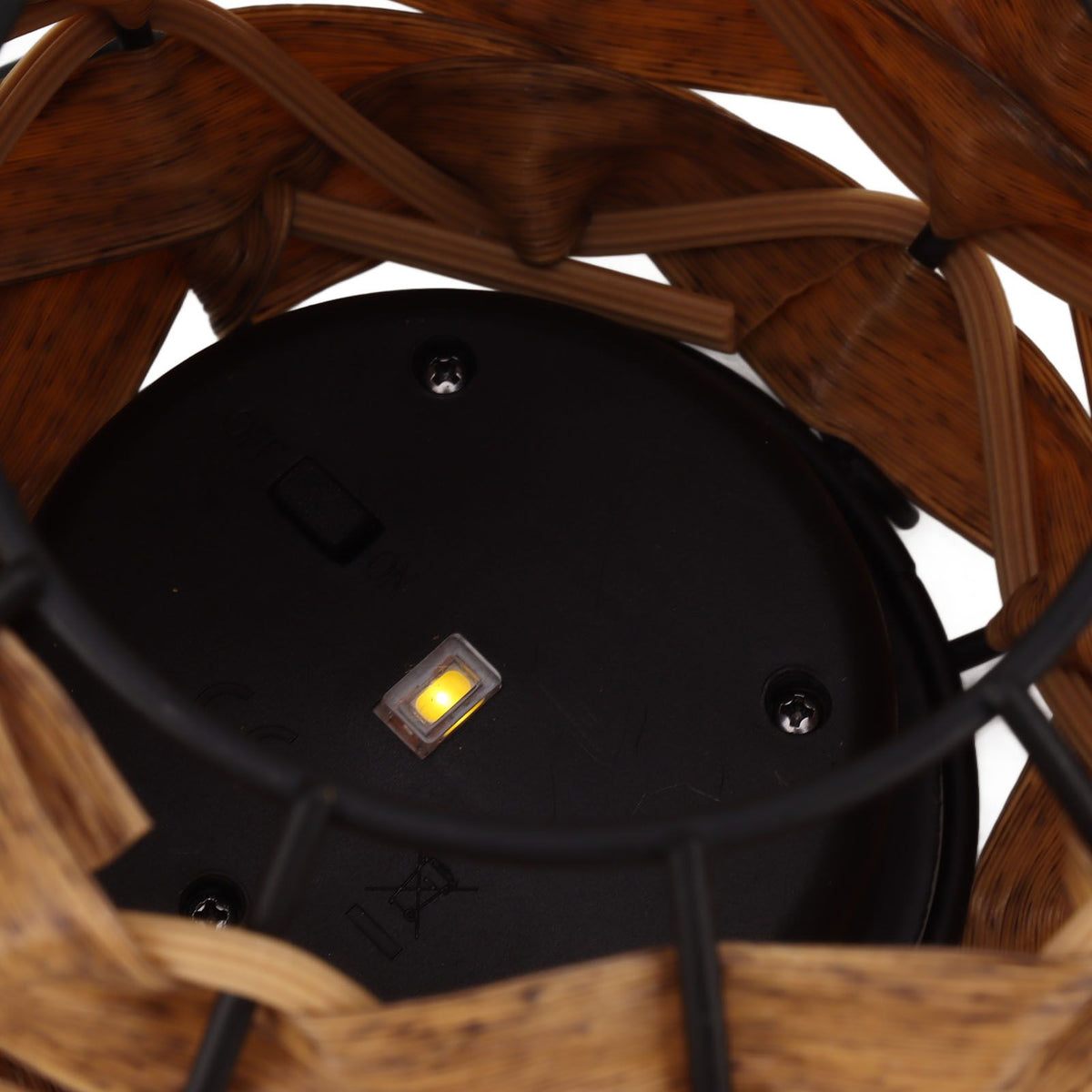Outdoor Solar Lantern LED Waterproof Hollowed Rattan Ball Solar Hanging Light with Handle for Christmas Decorations Garden Yard Porch Lawn