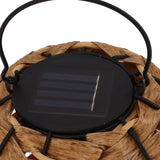 Outdoor Solar Lantern LED Waterproof Hollowed Rattan Ball Solar Hanging Light with Handle for Christmas Decorations Garden Yard Porch Lawn - Extra Image