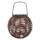 Rattan Solar Lantern Outdoor LED Hanging Lantern Waterproof Landscape Decorative Lamp for Garden Lawn Patio
