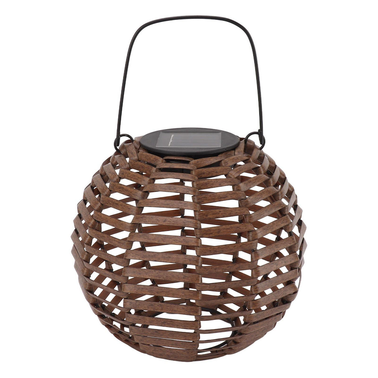 Rattan Solar Lantern Outdoor LED Hanging Lantern Waterproof Landscape Decorative Lamp for Garden Lawn Patio
