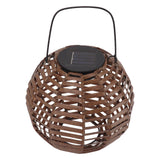 Rattan Solar Lantern Outdoor LED Hanging Lantern Waterproof Landscape Decorative Lamp for Garden Lawn Patio