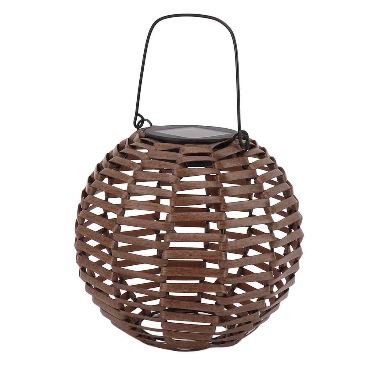 Rattan Solar Lantern Outdoor LED Hanging Lantern Waterproof Landscape Decorative Lamp for Garden Lawn Patio