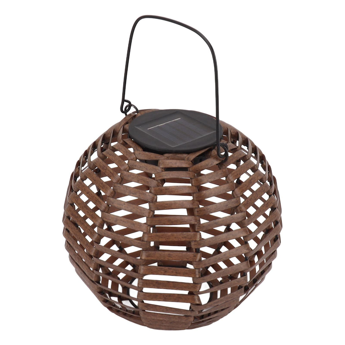 Rattan Solar Lantern Outdoor LED Hanging Lantern Waterproof Landscape Decorative Lamp for Garden Lawn Patio