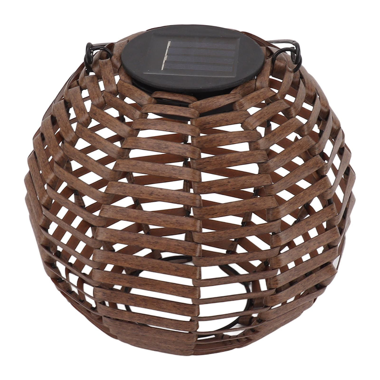 Rattan Solar Lantern Outdoor LED Hanging Lantern Waterproof Landscape Decorative Lamp for Garden Lawn Patio