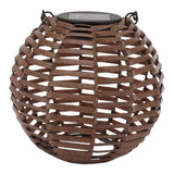 Rattan Solar Lantern Outdoor LED Hanging Lantern Waterproof Landscape Decorative Lamp for Garden Lawn Patio