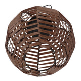 Rattan Solar Lantern Outdoor LED Hanging Lantern Waterproof Landscape Decorative Lamp for Garden Lawn Patio - Low Angle