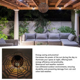 Rattan Solar Lantern Outdoor LED Hanging Lantern Waterproof Landscape Decorative Lamp for Garden Lawn Patio