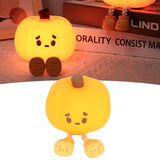 Pumpkin Night Light Innovative Cute Eye Protection Rechargeable Decorative Silicone Night Light for Children Bedroom Indoor