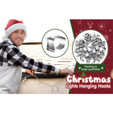 50Pcs Metal Christmas Lights Gutter Hooks Stainless Steel Christmas Lights Gutter Hangers L 24x15mm