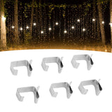 50Pcs Metal Christmas Lights Gutter Hooks Stainless Steel Christmas Lights Gutter Hangers S 20x14mm - Extra Image