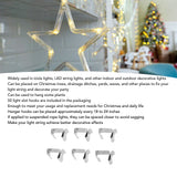 50Pcs Metal Christmas Lights Gutter Hooks Stainless Steel Christmas Lights Gutter Hangers S 20x14mm - Extra Image
