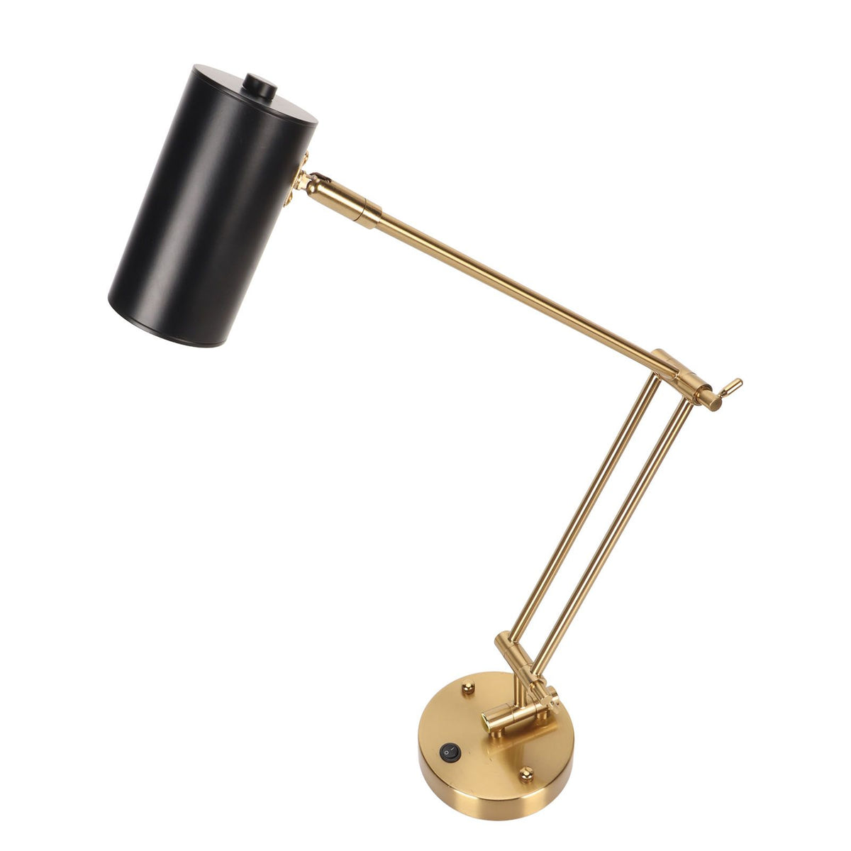 Wall Sconce Swing Arm Plug in Modern 3000K Warm Lighting Button Control with E27 Bulb LED Wall Lighting Fixture 85‑265V