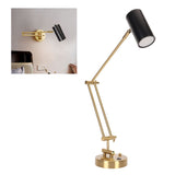 Wall Sconce Swing Arm Plug in Modern 3000K Warm Lighting Button Control with E27 Bulb LED Wall Lighting Fixture 85‑265V
