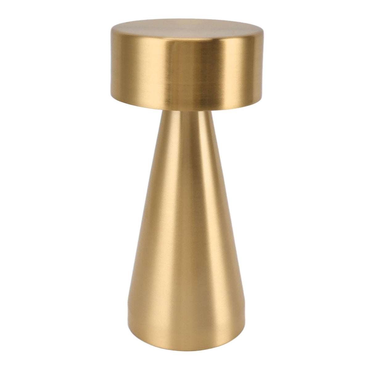 LED Portable Metal Table Lamp with Touch Sensor 3 Color Stepless Dimming Nightstand Desk Lamp Rechargeable Night Light Gold