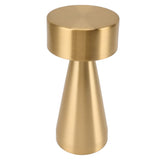 LED Portable Metal Table Lamp with Touch Sensor 3 Color Stepless Dimming Nightstand Desk Lamp Rechargeable Night Light Gold