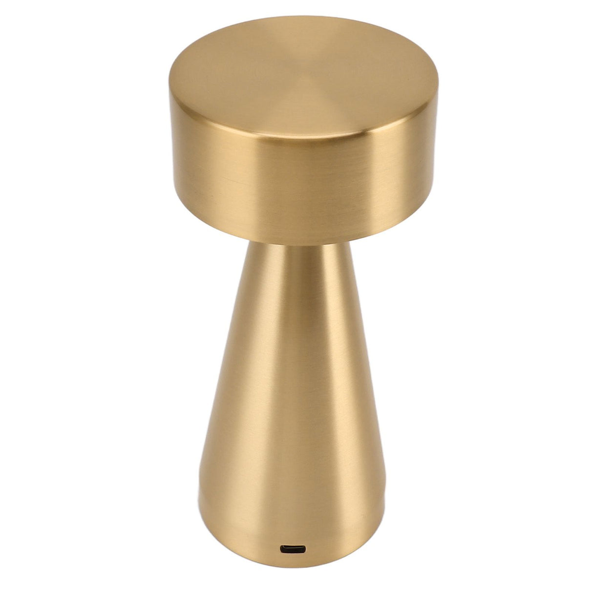 LED Portable Metal Table Lamp with Touch Sensor 3 Color Stepless Dimming Nightstand Desk Lamp Rechargeable Night Light Gold