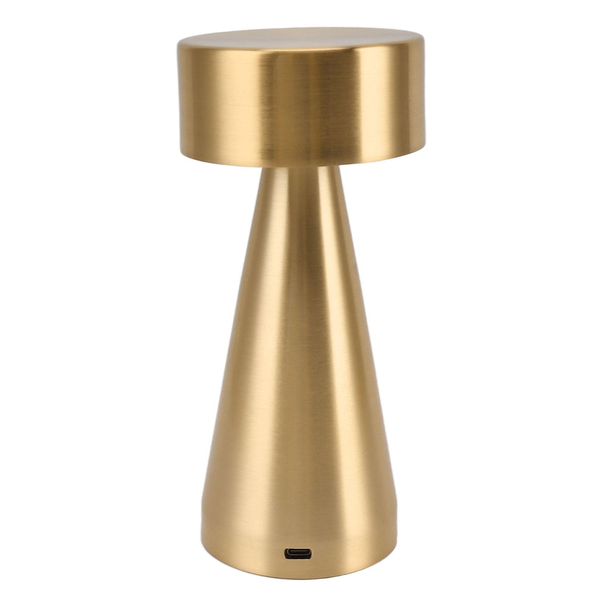 LED Portable Metal Table Lamp with Touch Sensor 3 Color Stepless Dimming Nightstand Desk Lamp Rechargeable Night Light Gold