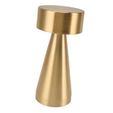 LED Portable Metal Table Lamp with Touch Sensor 3 Color Stepless Dimming Nightstand Desk Lamp Rechargeable Night Light Gold