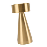 LED Portable Metal Table Lamp with Touch Sensor 3 Color Stepless Dimming Nightstand Desk Lamp Rechargeable Night Light Gold - Extra Image