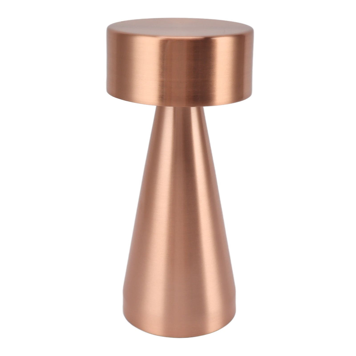 LED Portable Metal Table Lamp with Touch Sensor 3 Color Stepless Dimming Nightstand Desk Lamp Rechargeable Night Light Rose Gold