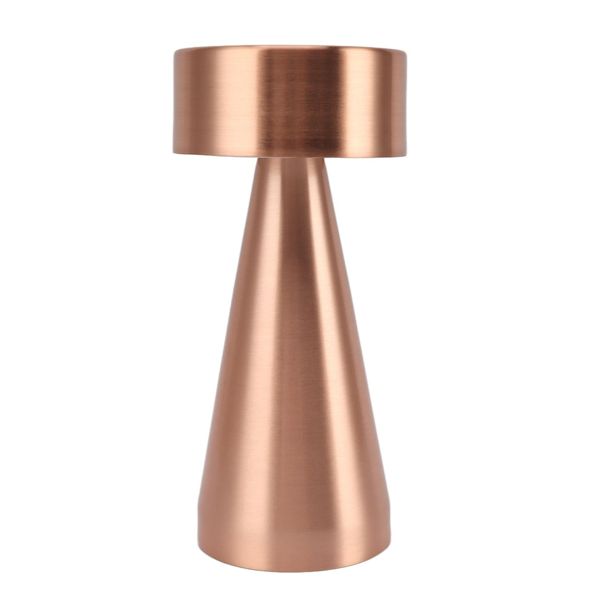 LED Portable Metal Table Lamp with Touch Sensor 3 Color Stepless Dimming Nightstand Desk Lamp Rechargeable Night Light Rose Gold