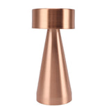 LED Portable Metal Table Lamp with Touch Sensor 3 Color Stepless Dimming Nightstand Desk Lamp Rechargeable Night Light Rose Gold