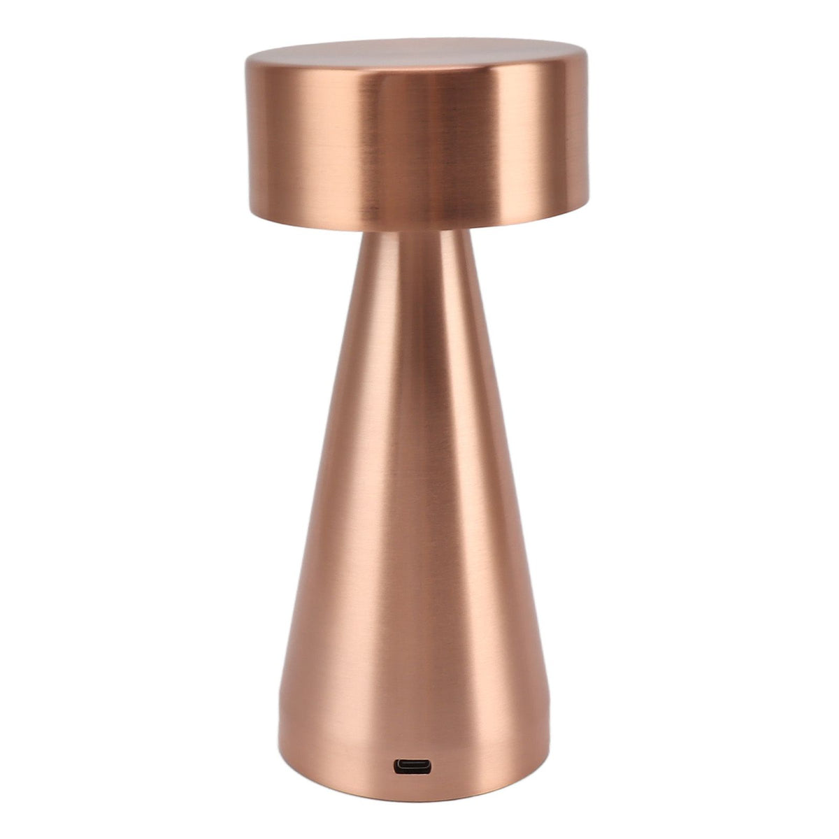 LED Portable Metal Table Lamp with Touch Sensor 3 Color Stepless Dimming Nightstand Desk Lamp Rechargeable Night Light Rose Gold