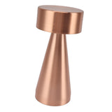LED Portable Metal Table Lamp with Touch Sensor 3 Color Stepless Dimming Nightstand Desk Lamp Rechargeable Night Light Rose Gold